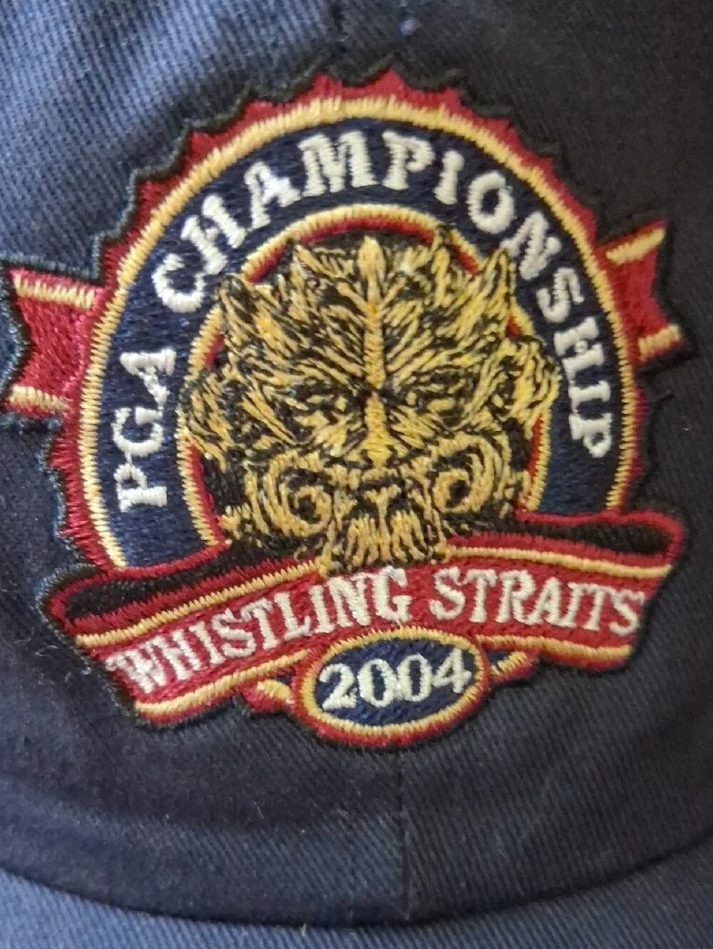 Whistling Straits 2004 Navy & Yellow PGA Championship Golf Cap and Pin